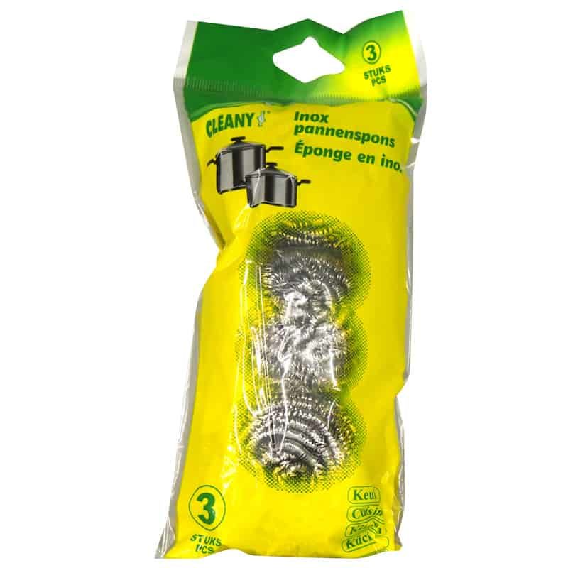 Cleany inox spons (3 stuks)