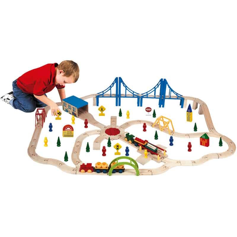 Super houten treinset