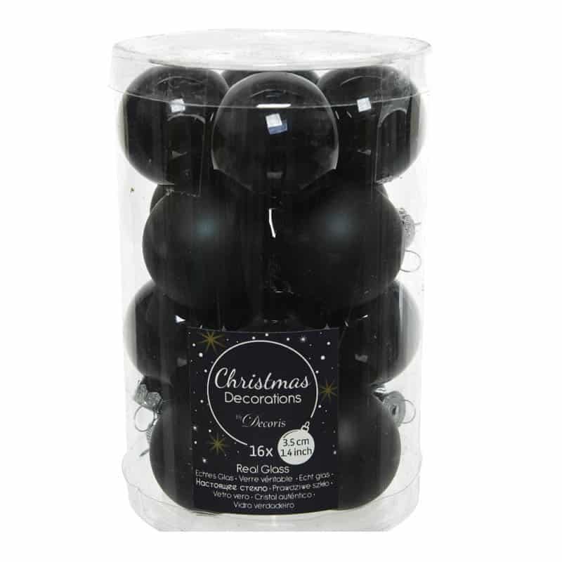 Kerstbal glas glans-mat 35mm