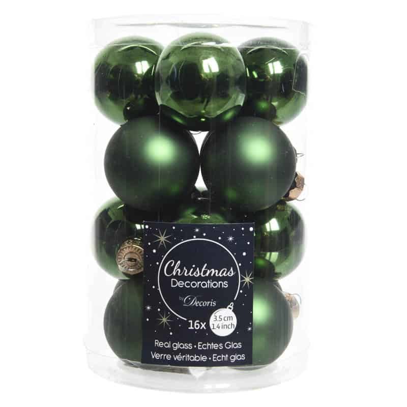 Kerstbal glas glans-mat 35mm - Afbeelding 7