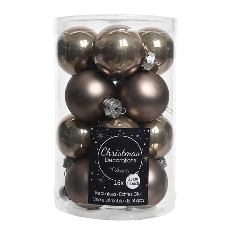 Kerstbal glas glans-mat 35mm - Afbeelding 6