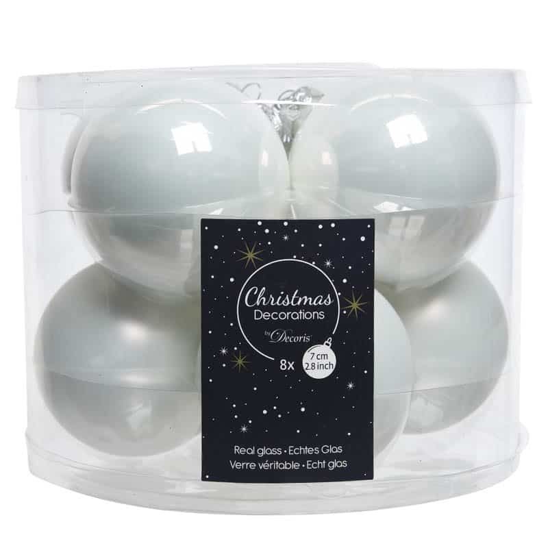 Kerstbal glas glans-mat 7cm - Afbeelding 7