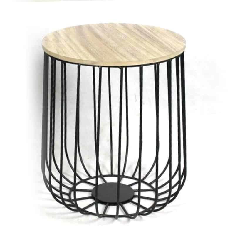 Bijzettafel 33xH37cm MDF / metaal