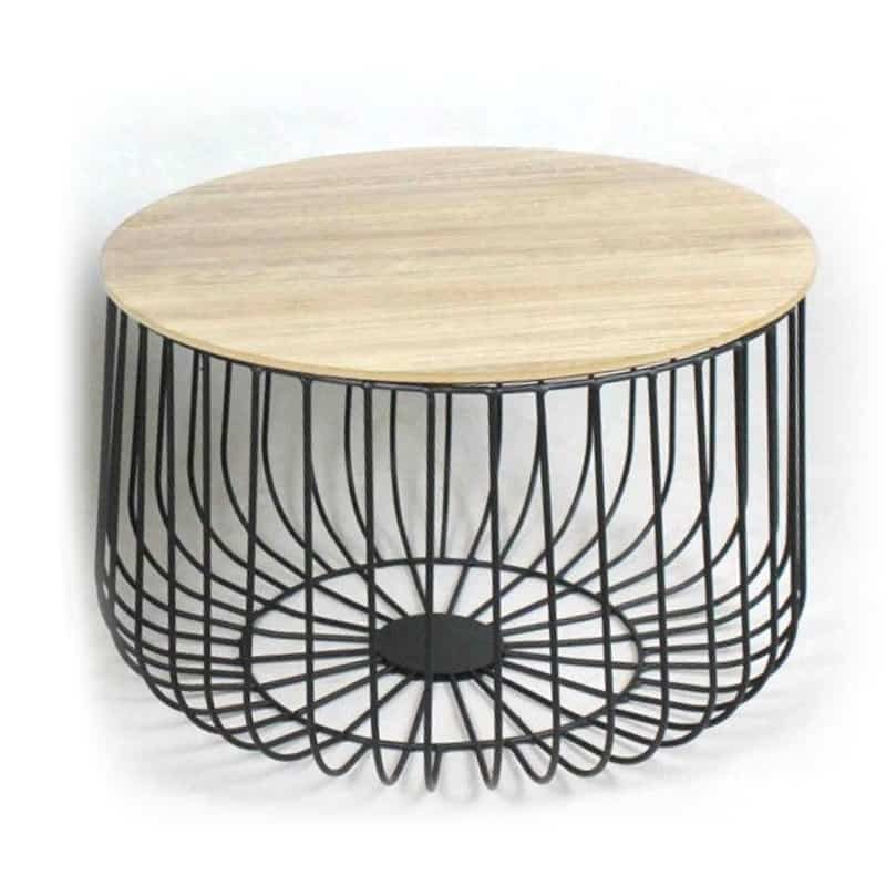 Bijzettafel 54xH33cm MDF / metaal