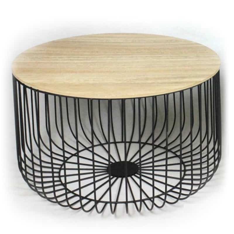 Bijzettafel 63xH37cm MDF / metaal