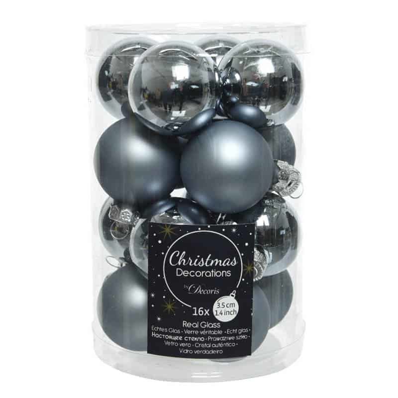 Kerstbal glas glans-mat 35mm - Afbeelding 5