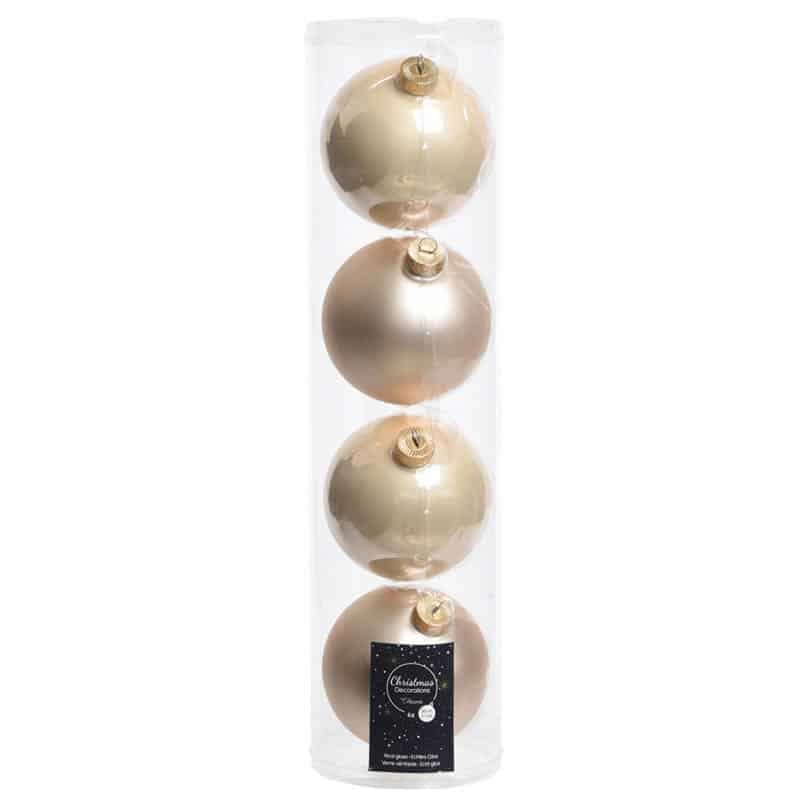Kerstbal glas glans-mat 10cm - Afbeelding 7