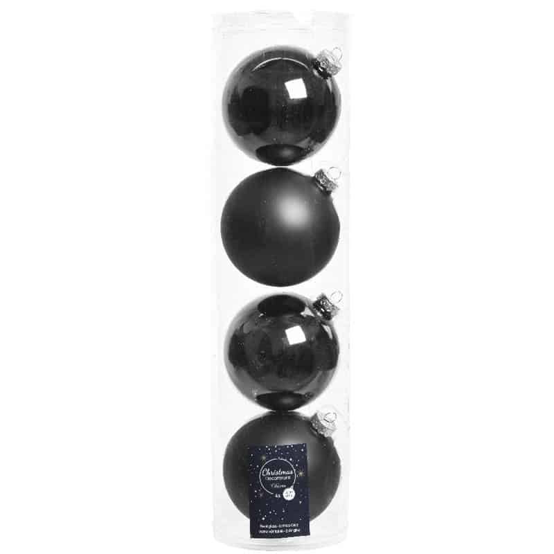 Kerstbal glas glans-mat 10cm - Afbeelding 6