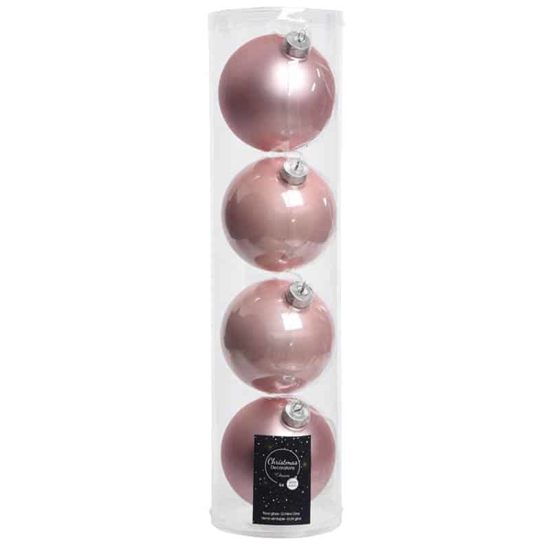 Kerstbal glas glans-mat 10cm - Afbeelding 5