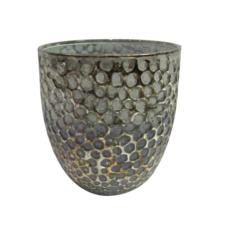 Theelicht 2-tone 14xH15cm koper