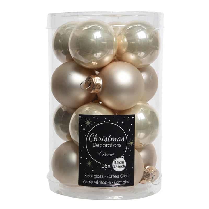 Kerstbal glas glans-mat 35mm - Afbeelding 4