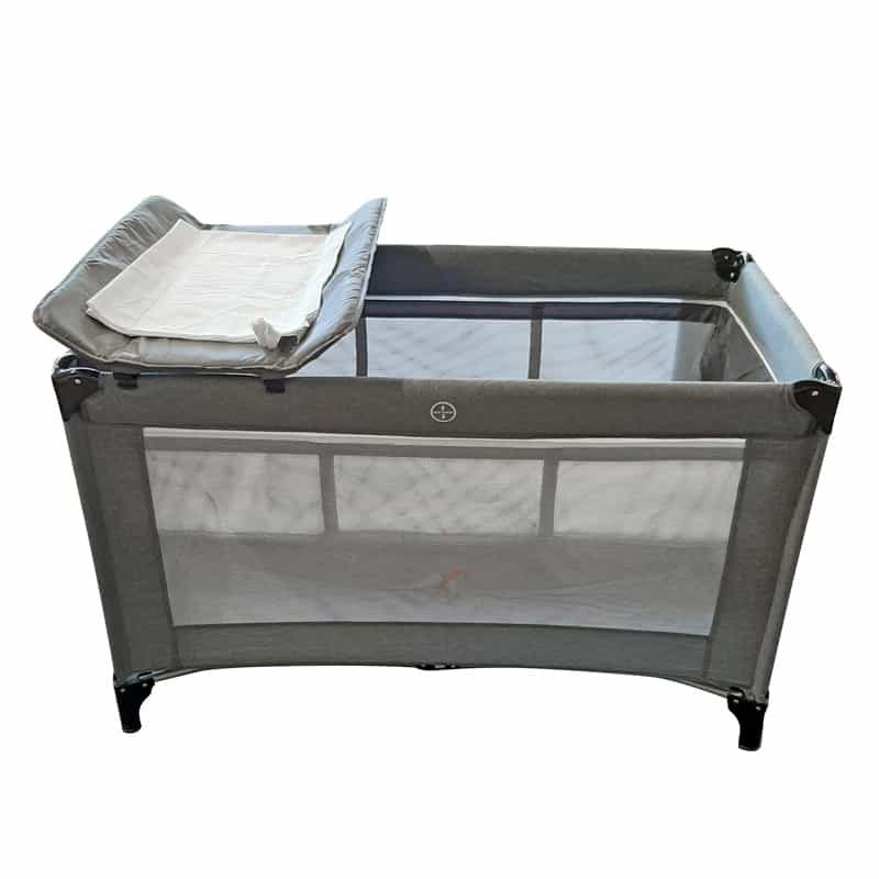 Baby reisbed (120x60x78cm) grijs met luierkussen - Afbeelding 2
