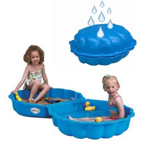 Zandbak schelp blauw