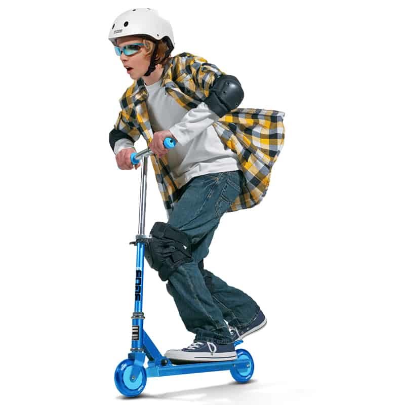 Cruiser scooter blauw met grote wielen - Afbeelding 2