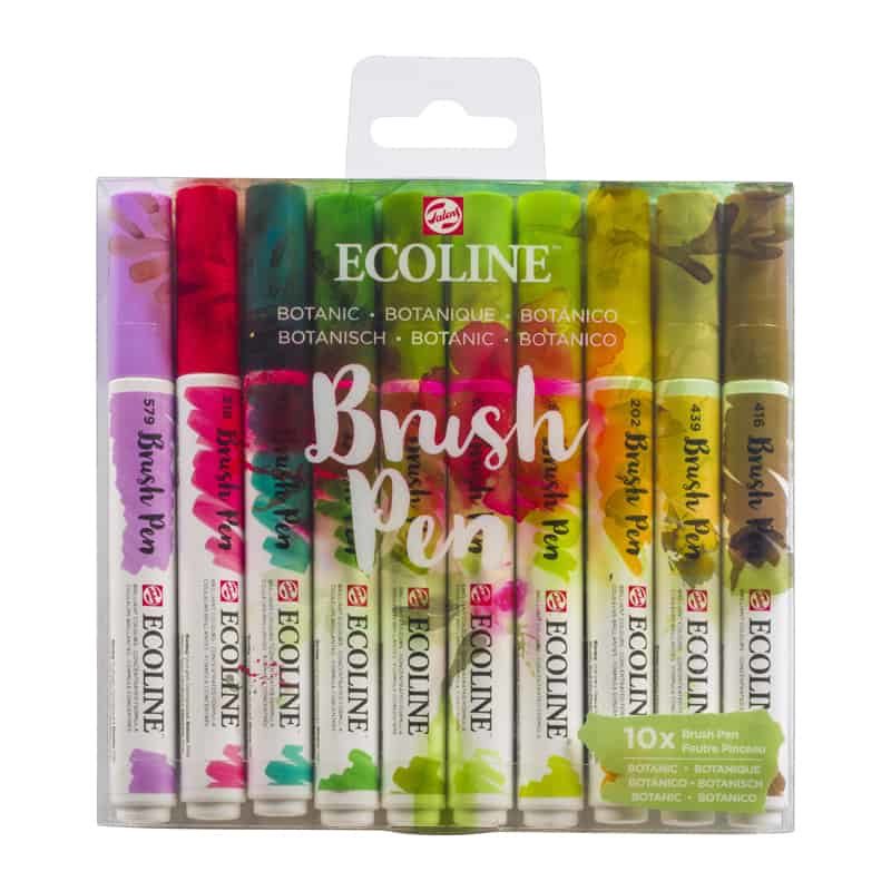 Talens Ecoline Brushpen - Botanisch set (10st)