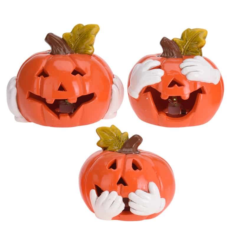 Pompoen met multi LED ø11cm