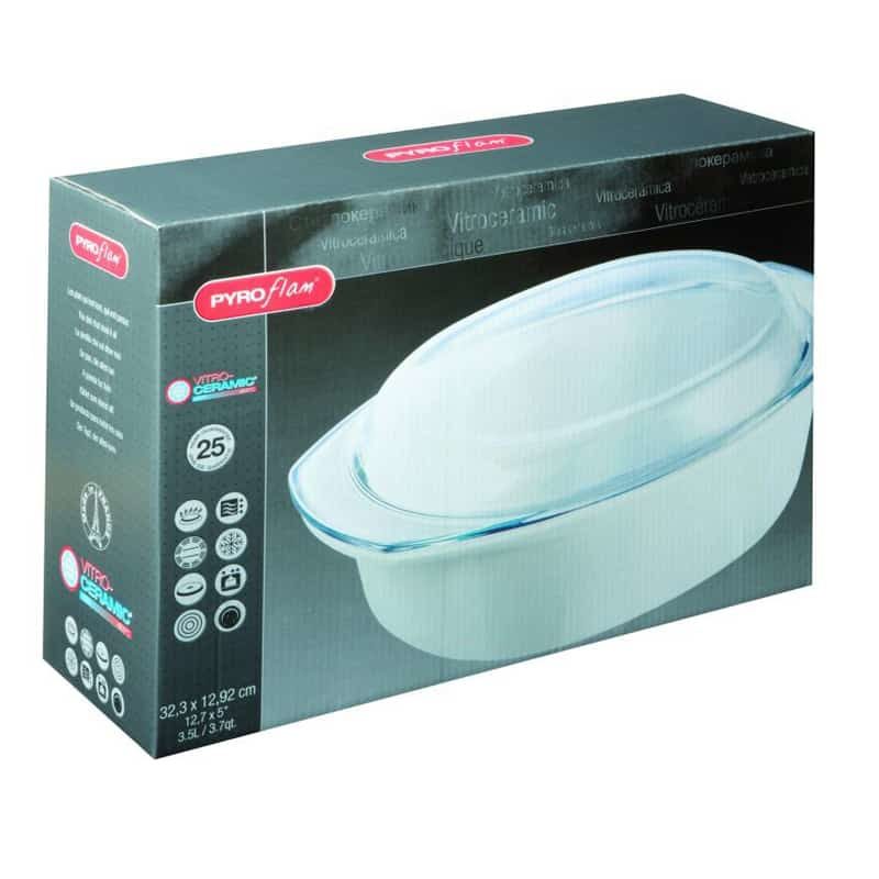 Pyroflam Pyrex ovenschaal met deksel - Afbeelding 2