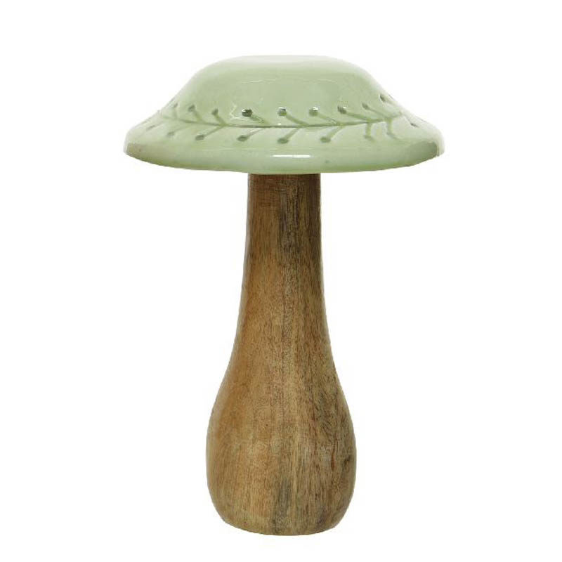 Paddenstoel hout (13x19cm) naturel - Afbeelding 3