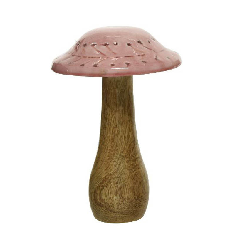 Paddenstoel hout (13x19cm) naturel