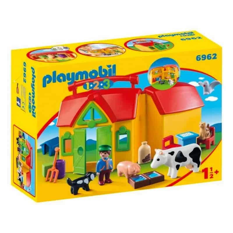 Playmobil 1.2.3.: Meeneemboerderij met dieren