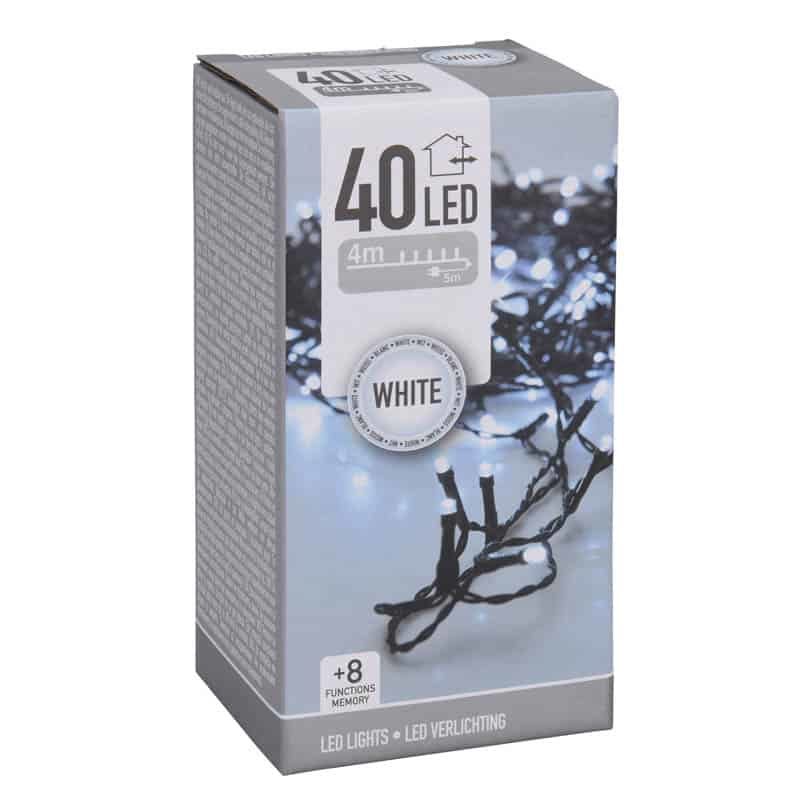 Kerstverlichting 4M met 40 LED wit