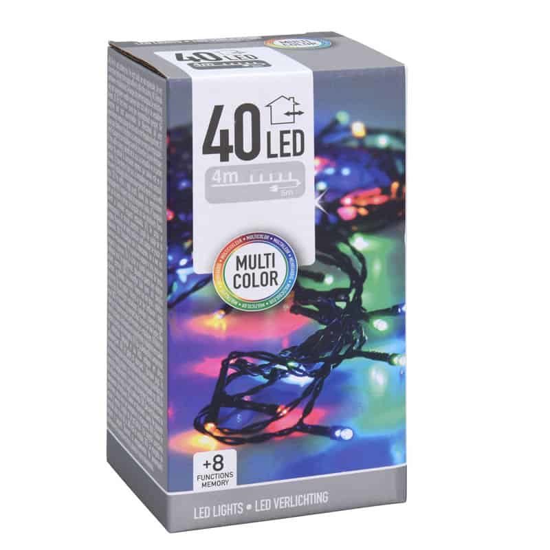 Kerstverlichting 4m met 40 LED multicolor