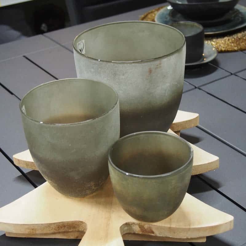 Theelichthouder Tonic (10xH9cm) grijs - Afbeelding 3