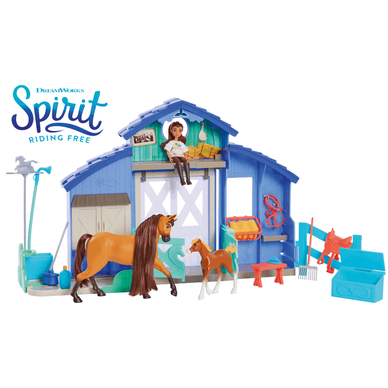 Spirit koffer stal met Lucky, Spirit, veulen & acc.
