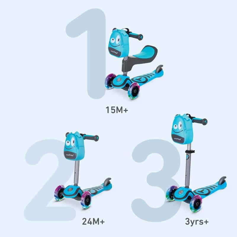 SmarTrike Scooter T1 3in1 - blauw - Afbeelding 2