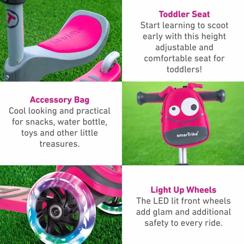 SmarTrike Scooter T1 3in1 - roze - Afbeelding 7