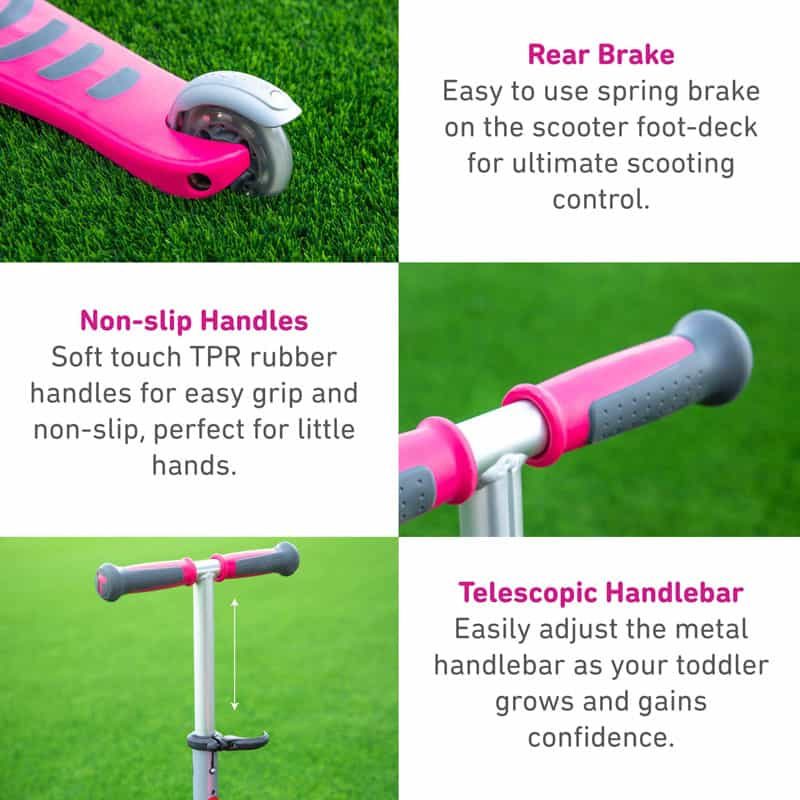 SmarTrike Scooter T1 3in1 - roze - Afbeelding 6