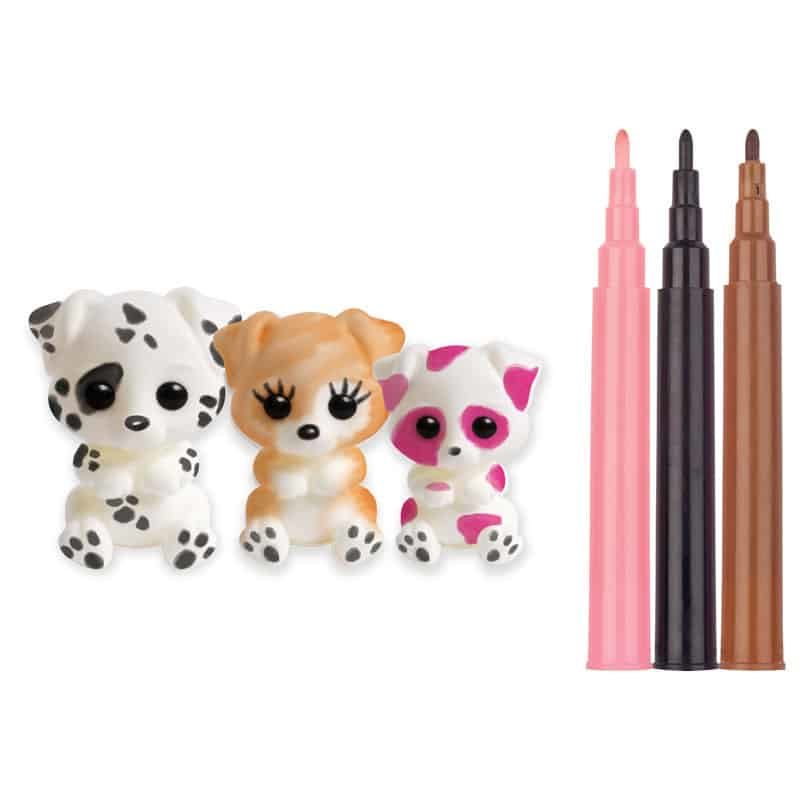 Fuzzikins 3 hondjes met bedje - Afbeelding 2