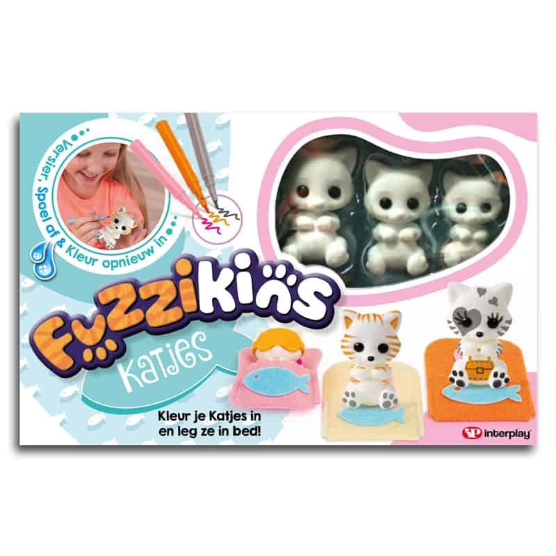 Fuzzikins 3 katjes met bedje