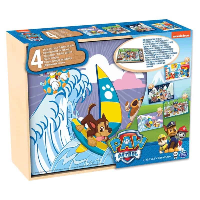 Malaise Uitdrukking Overstijgen Paw Patrol 4 in 1 houten puzzel - Happyland