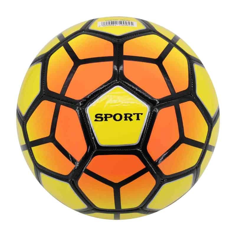 Voetbal size 5 in TPU neon geel/oranje