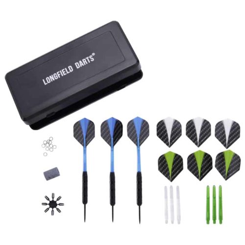 Darts Longfield steel set black coated