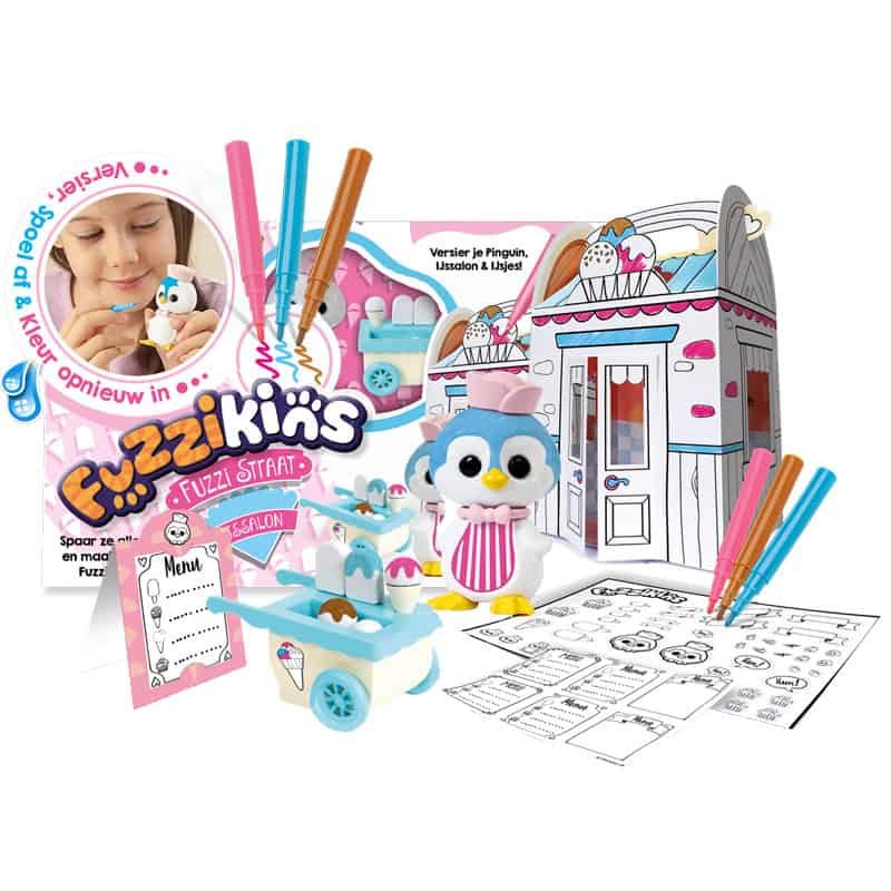 Fuzzikins Fuzzi Straat ijssalon met Pinguïn