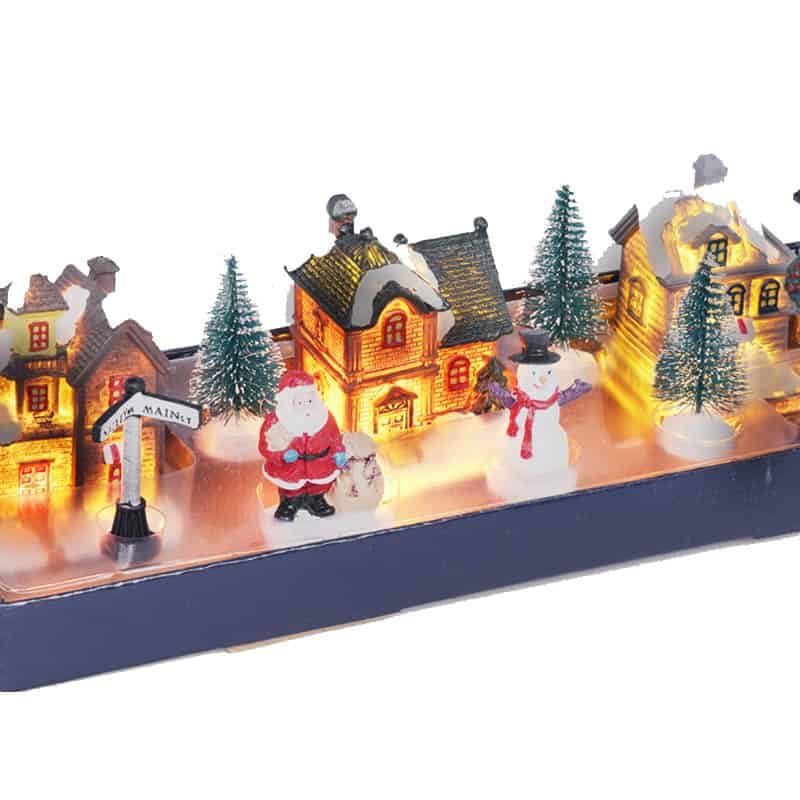 Kerstdorp 10-delig met LED - Afbeelding 2