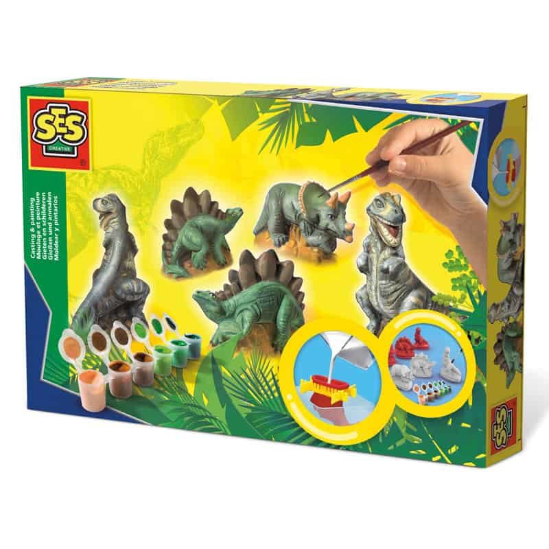 SES Gieten en schilderen dino's