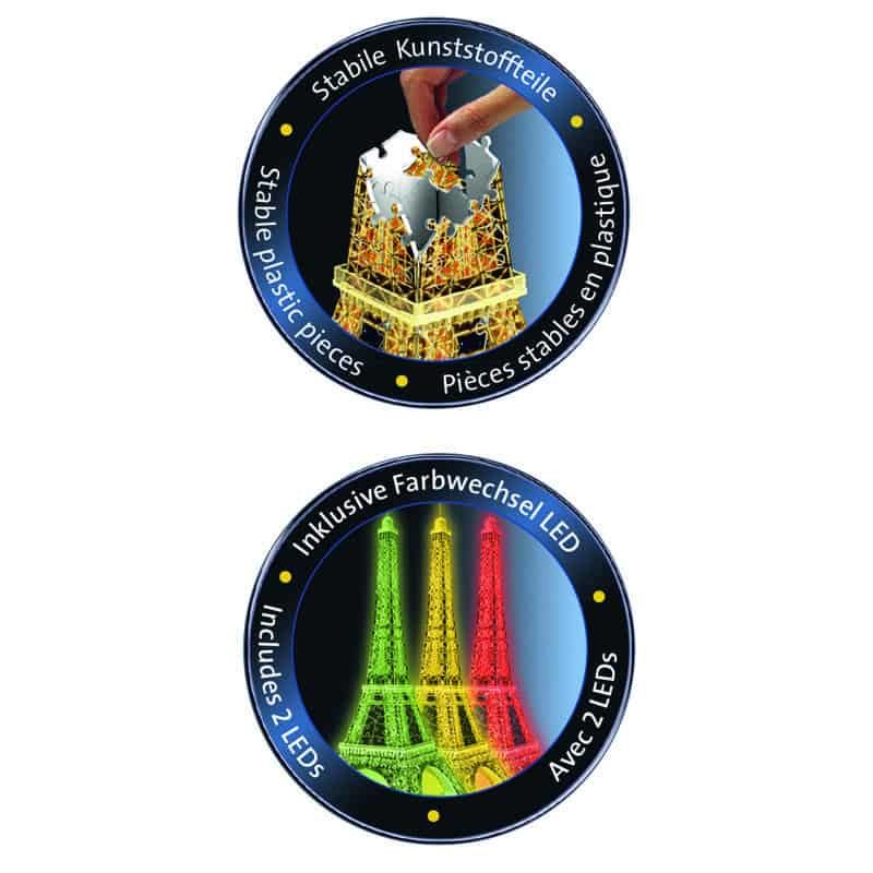 Ravensburger 3D Puzzel Eifeltoren Night Edition - Afbeelding 3
