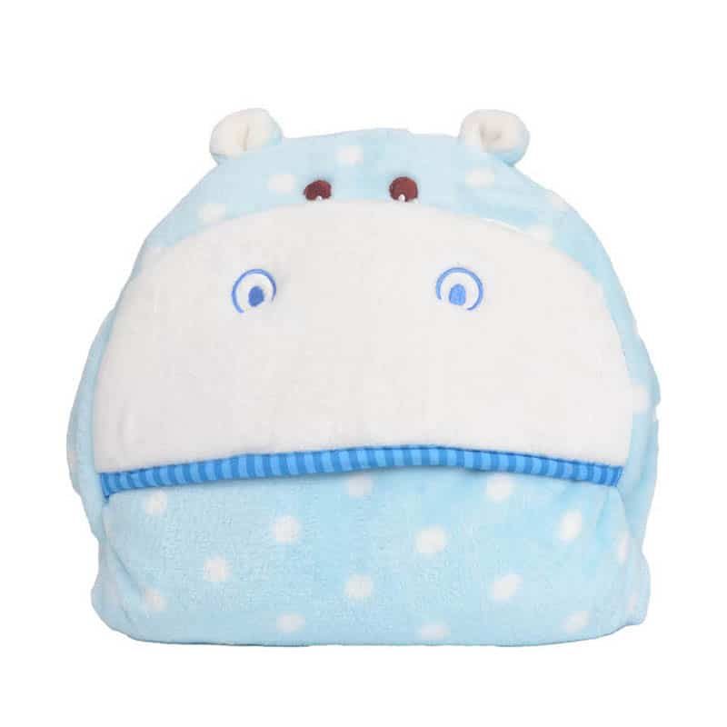 Poncho met kap Hippo - blauw