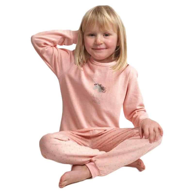 Pyjama meisjes velours wish - roze/blauw (2-6 jaar)
