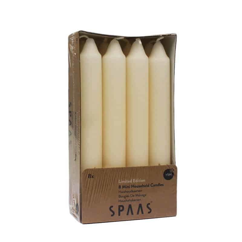 Mini Taper kaarsen (8 stuks) wit - Afbeelding 2