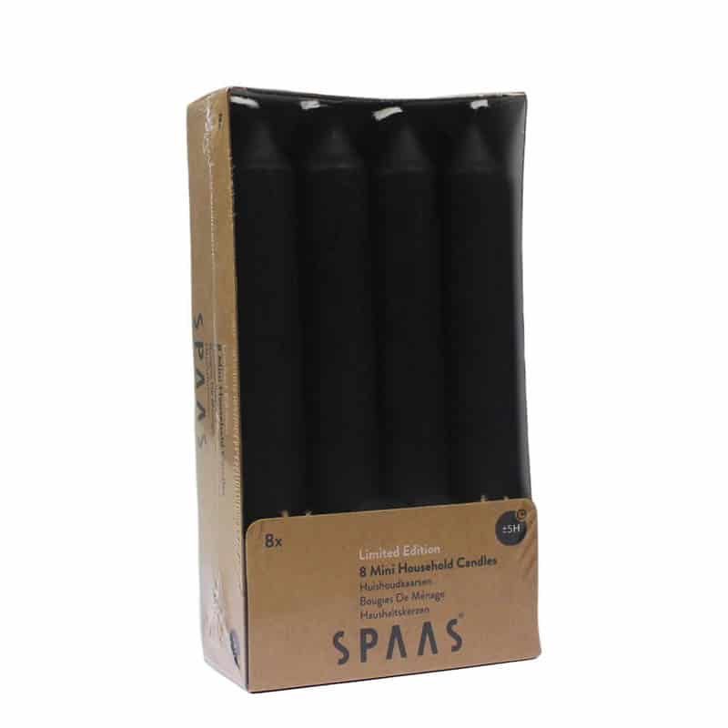 Mini Taper kaarsen (8 stuks) zwart - Afbeelding 2
