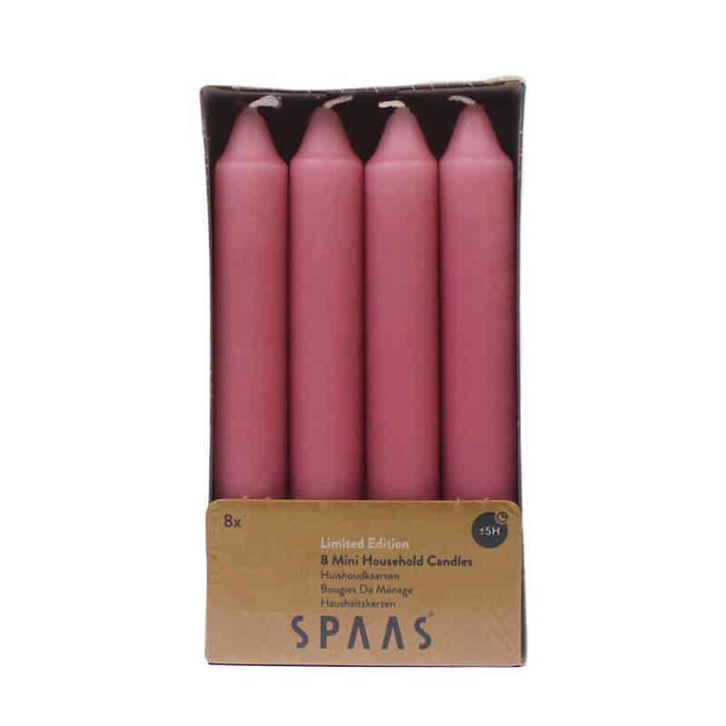 Mini Taper kaarsen (8 stuks)) roze - Afbeelding 3