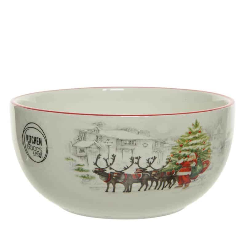 Kom dolomiet Kerstman (ø13,7x6,6cm)