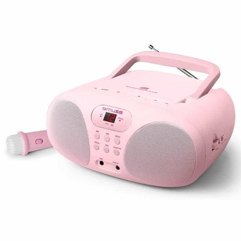 Muse draagbare radio-CD speler - pink