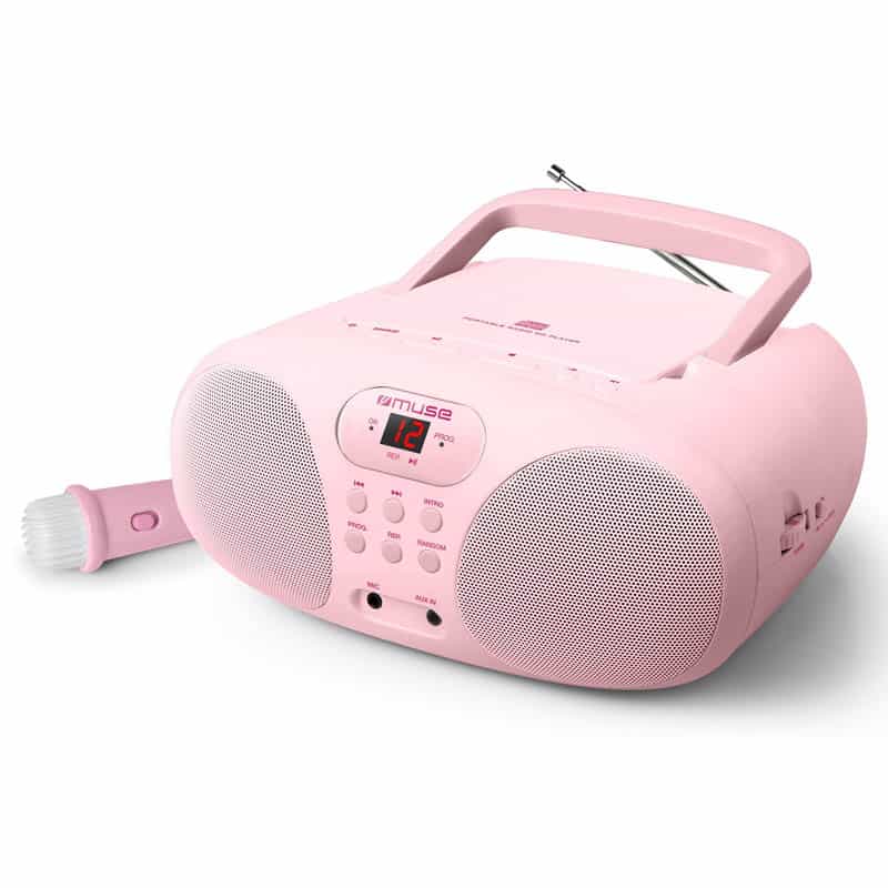 melk wit is meer dan Maan oppervlakte Muse draagbare radio-CD speler - pink - Happyland