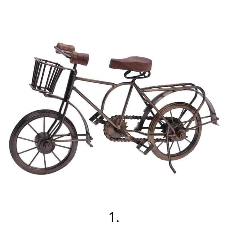Fiets 36cm in zwart metaal