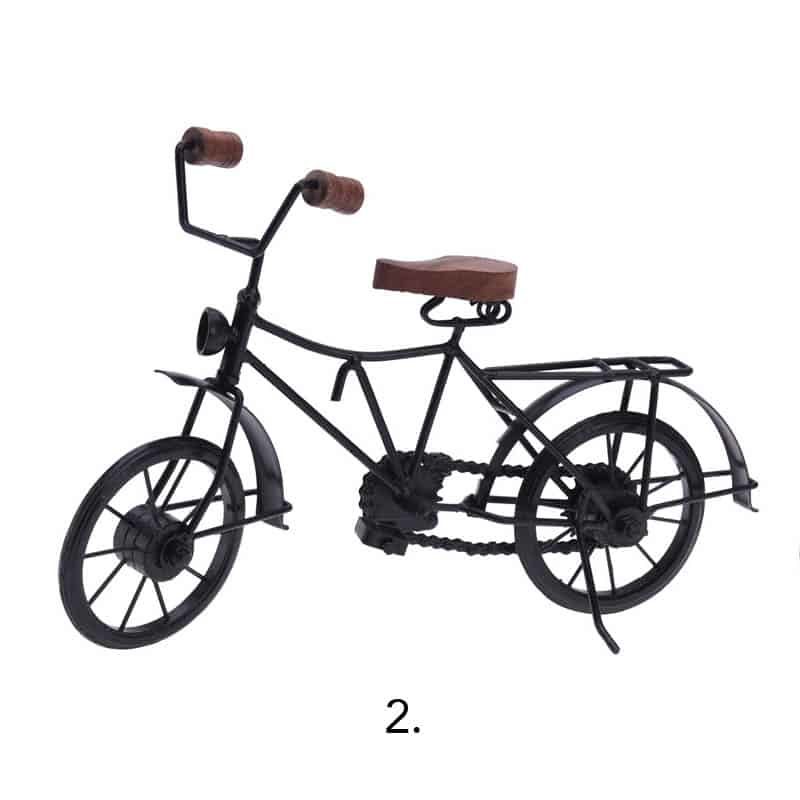 Fiets 36cm in zwart metaal - Afbeelding 2